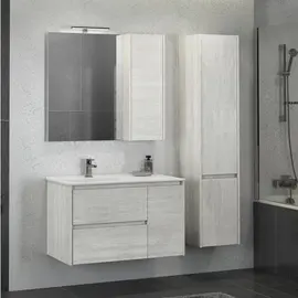 ТУМБА-УМЫВАЛЬНИК COMFORTY БРЕМЕН-90 ДУБ БЕЛЫЙ С РАКОВИНОЙ COMFORTY 9090EL