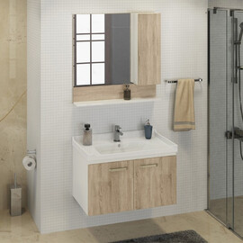 ЗЕРКАЛО-ШКАФ COMFORTY РИГА-80 ДУБ СОНОМА