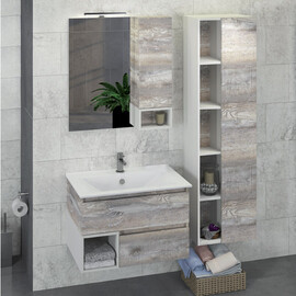 ЗЕРКАЛО-ШКАФ COMFORTY ТУРИН-75 ДУБ БЕЖЕВЫЙ