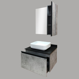 ЗЕРКАЛО-ШКАФ COMFORTY ЭДИНБУРГ-75 БЕТОН СВЕТЛЫЙ