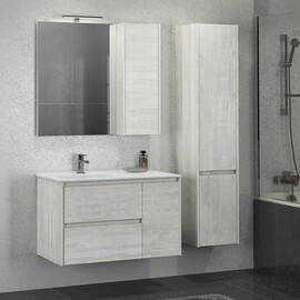 ШКАФ-КОЛОННА COMFORTY БРЕМЕН-35 ДУБ БЕЛЫЙ