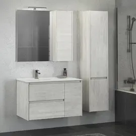 ШКАФ-КОЛОННА COMFORTY БРЕМЕН-35 ДУБ БЕЛЫЙ