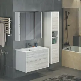 ТУМБА-УМЫВАЛЬНИК COMFORTY ЖЕНЕВА-90 ДУБ БЕЛЫЙ С РАКОВИНОЙ COMFORTY 90E