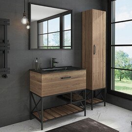 ЗЕРКАЛО COMFORTY БРЕДФОРД-90 ЧЕРНЫЙ