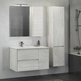 ШКАФ-КОЛОННА COMFORTY БРЕМЕН-35 ДУБ БЕЛЫЙ