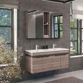 ЗЕРКАЛО-ШКАФ COMFORTY ДУЭТ-75 ДУБ НАТУРАЛЬНЫЙ