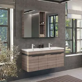 ТУМБА-УМЫВАЛЬНИК COMFORTY ДУЭТ-125 ДУБ НАТУРАЛЬНЫЙ С РАК. ГАРМОНИЯ-125