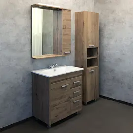 ШКАФ-КОЛОННА COMFORTY МАРИО-40 ДУБ ТЕМНЫЙ