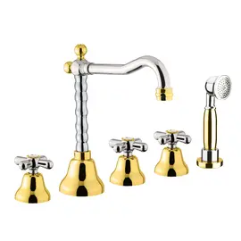 СМЕСИТЕЛЬ НА БОРТ ВАННЫ WEBERT ARMONY AM730402017, ХРОМ-ЗОЛОТО