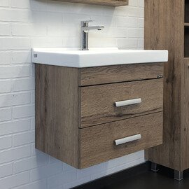 ТУМБА-УМЫВАЛЬНИК COMFORTY НИКОСИЯ 60П ДУБ ТЕМНЫЙ С РАКОВИНОЙ FEST 60 F01