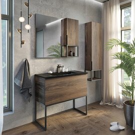 ШКАФ-КОЛОННА COMFORTY РАВЕННА ЛОФТ-35 ДУБ ТЕМНО-КОРИЧНЕВЫЙ