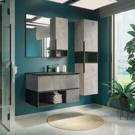 ШКАФ-КОЛОННА COMFORTY ФРАНКФУРТ-40 БЕТОН СВЕТЛЫЙ