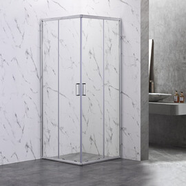 ДУШЕВОЙ УГОЛ VECONI ROVIGO RV-101, 800X800X1900, ХРОМ, СТЕКЛО ПРОЗРАЧНОЕ