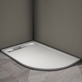 ДУШЕВОЙ ПОДДОН VECONI TEZEO STONE TZ-06L, 1200X900X30, ИСКУССТВЕННЫЙ КАМЕНЬ, БЕЛЫЙ