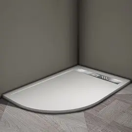 ДУШЕВОЙ ПОДДОН VECONI TEZEO STONE TZ-06R, 1200X900X30, ИСКУССТВЕННЫЙ КАМЕНЬ, БЕЛЫЙ