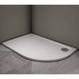 ДУШЕВОЙ ПОДДОН VECONI TEZEO STONE TZ-11L, 1000X900X30, ИСКУССТВЕННЫЙ КАМЕНЬ, БЕЛЫЙ