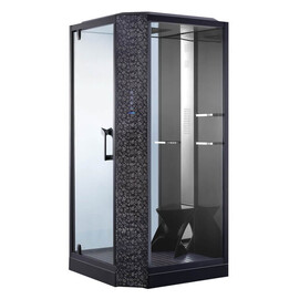 ДУШЕВАЯ КАБИНА С ФУНКЦИЕЙ "РИМСКИЕ ТЕРМЫ" ORANS SR-89101 RS/LS ЧЕРНАЯ