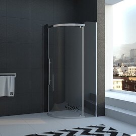 ДУШЕВОЙ УГОЛ VECONI ROVIGO RV-06, 900X900X2000, ХРОМ, СТЕКЛО ПРОЗРАЧНОЕ