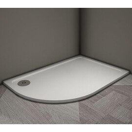 ДУШЕВОЙ ПОДДОН VECONI TEZEO STONE TZ-11R, 1000X800X30, ИСКУССТВЕННЫЙ КАМЕНЬ, БЕЛЫЙ