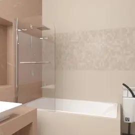 ШТОРКА НА ВАННУ VECONI PALAU PL-80, 700X1500, ХРОМ, СТЕКЛО ПРОЗРАЧНОЕ