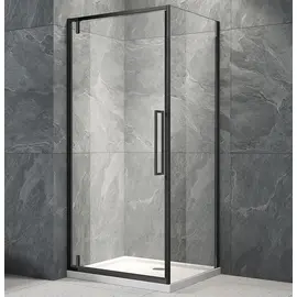 ДУШЕВОЙ УГОЛ VECONI ROVIGO RV-033B, 900Х1000Х1950 ЧЕРНЫЙ, СТЕКЛО ПРОЗРАЧНОЕ