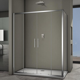 ДУШЕВОЙ УГОЛ VECONI ROVIGO RV-062, 1400X900X1900 ХРОМ, СТЕКЛО ПРОЗРАЧНОЕ