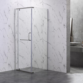 ДУШЕВОЙ УГОЛ VECONI ROVIGO RV-18, 800X800X2000, ХРОМ, СТЕКЛО ПРОЗРАЧНОЕ