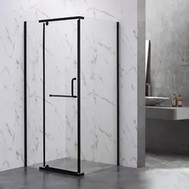 ДУШЕВОЙ УГОЛ VECONI ROVIGO RV-18B, 800X800X2000, ЧЕРНЫЙ, СТЕКЛО ПРОЗРАЧНОЕ