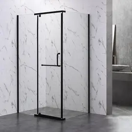 ДУШЕВОЙ УГОЛ VECONI ROVIGO RV-19B, 1000Х800Х2000, ЧЕРНЫЙ, СТЕКЛО ПРОЗРАЧНОЕ
