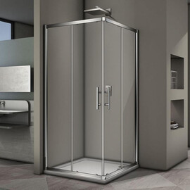 ДУШЕВОЙ УГОЛ VECONI ROVIGO RV-29, 900X900X1900 ХРОМ, СТЕКЛО ПРОЗРАЧНОЕ