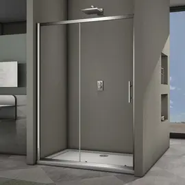 ДУШЕВАЯ ДВЕРЬ VECONI VIANNO VN-63, 1300X1900, ХРОМ, СТЕКЛО ПРОЗРАЧНОЕ