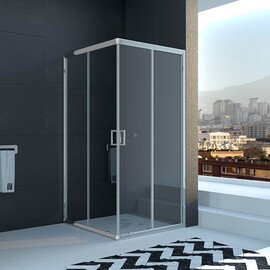 ДУШЕВОЙ УГОЛ VECONI ROVIGO RV-11, 800X800X1950, ХРОМ, СТЕКЛО ПРОЗРАЧНОЕ