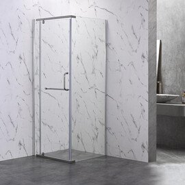 ДУШЕВОЙ УГОЛ VECONI ROVIGO RV-18, 900X900X2000, ХРОМ, СТЕКЛО ПРОЗРАЧНОЕ