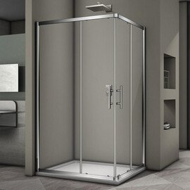 ДУШЕВОЙ УГОЛ VECONI ROVIGO RV-30, 1000X800X1900 ХРОМ, СТЕКЛО ПРОЗРАЧНОЕ