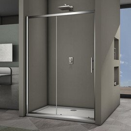 ДУШЕВАЯ ДВЕРЬ VECONI VIANNO VN-63, 1700X1900, ХРОМ, СТЕКЛО ПРОЗРАЧНОЕ