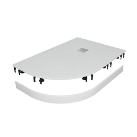 ДУШЕВОЙ ПОДДОН АСИММЕТРИЧНЫЙ RGW ST/AR-W БЕЛЫЙ (КОМПЛЕКТ)