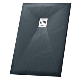 ДУШЕВОЙ ПОДДОН ПРЯМОУГОЛЬНЫЙ RGW ST-G ГРАФИТ НЕРЖАВЕЮЩАЯ КРЫШКА СИФОНА