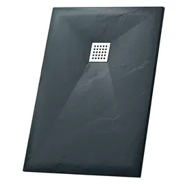 ДУШЕВОЙ ПОДДОН ПРЯМОУГОЛЬНЫЙ RGW ST-G ГРАФИТ НЕРЖАВЕЮЩАЯ КРЫШКА СИФОНА