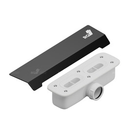 СИФОН СО СТАЛЬНОЙ НАКЛАДКОЙ RGW S-015 ЧЕРНЫЙ К ПОДДОНУ STA