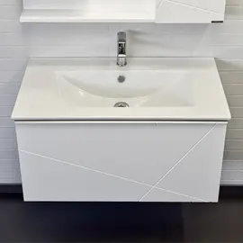 ТУМБА-УМЫВАЛЬНИК COMFORTY МЕРАНО 90 БЕЛЫЙ МАТОВЫЙ С РАКОВИНОЙ QUADRO 90