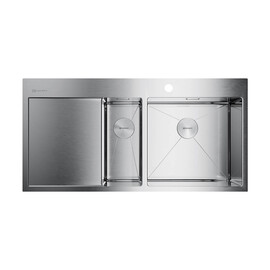 КУХОННАЯ МОЙКА OMOIKIRI AKISAME 100-2-IN-R НЕРЖ.СТАЛЬ/НЕРЖАВЕЮЩАЯ СТАЛЬ