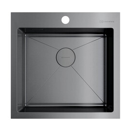 КУХОННАЯ МОЙКА OMOIKIRI AKISAME 51-GM  НЕРЖ.СТАЛЬ/ВОРОНЕНАЯ СТАЛЬ