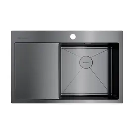 КУХОННАЯ МОЙКА OMOIKIRI AKISAME 78-GM-R НЕРЖ.СТАЛЬ/ВОРОНЕНАЯ СТАЛЬ
