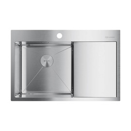 КУХОННАЯ МОЙКА OMOIKIRI AKISAME 78-IN-L НЕРЖ.СТАЛЬ/НЕРЖАВЕЮЩАЯ СТАЛЬ