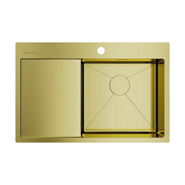 КУХОННАЯ МОЙКА OMOIKIRI AKISAME 78-LG-R НЕРЖ.СТАЛЬ/СВЕТЛОЕ ЗОЛОТО