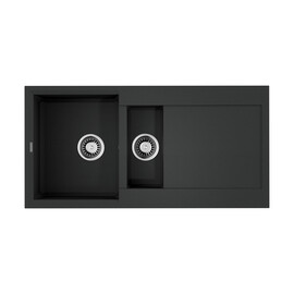 КУХОННАЯ МОЙКА OMOIKIRI SAKAIME 100-2-BL TETOGRANIT/ЧЕРНЫЙ