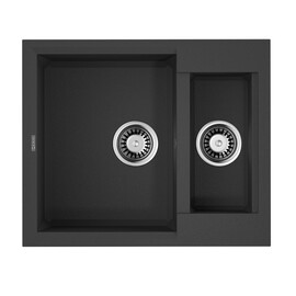 КУХОННАЯ МОЙКА OMOIKIRI SAKAIME 60-2-BL TETOGRANIT/ЧЕРНЫЙ