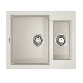 КУХОННАЯ МОЙКА OMOIKIRI SAKAIME 60-2-WH TETOGRANIT/БЕЛЫЙ