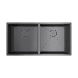 КУХОННАЯ МОЙКА OMOIKIRI TAKI 86-2-U/IF-GM НЕРЖ.СТАЛЬ/ВОРОНЕНАЯ СТАЛЬ
