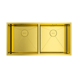 КУХОННАЯ МОЙКА OMOIKIRI TAKI 86-2-U/IF-LG НЕРЖ.СТАЛЬ/СВЕТЛОЕ ЗОЛОТО